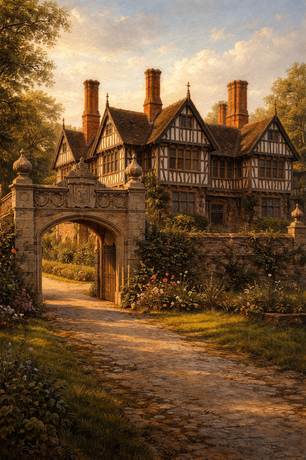 Halecroft Tudor manor, c. 1550